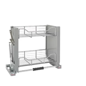 Rev-A-Shelf Wall Cabinet Pull-Down Shelving System 21in Silver