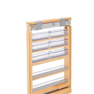 Rev-A-Shelf Pull-Out Between Vanity Base Filler w.Soft-Close Slides 3x30in Maple