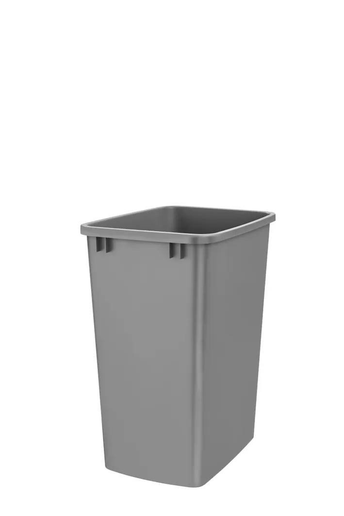 35 QT Pull-Out Trash Can – Silver Kitchen Waste Bin (Bulk Pack)