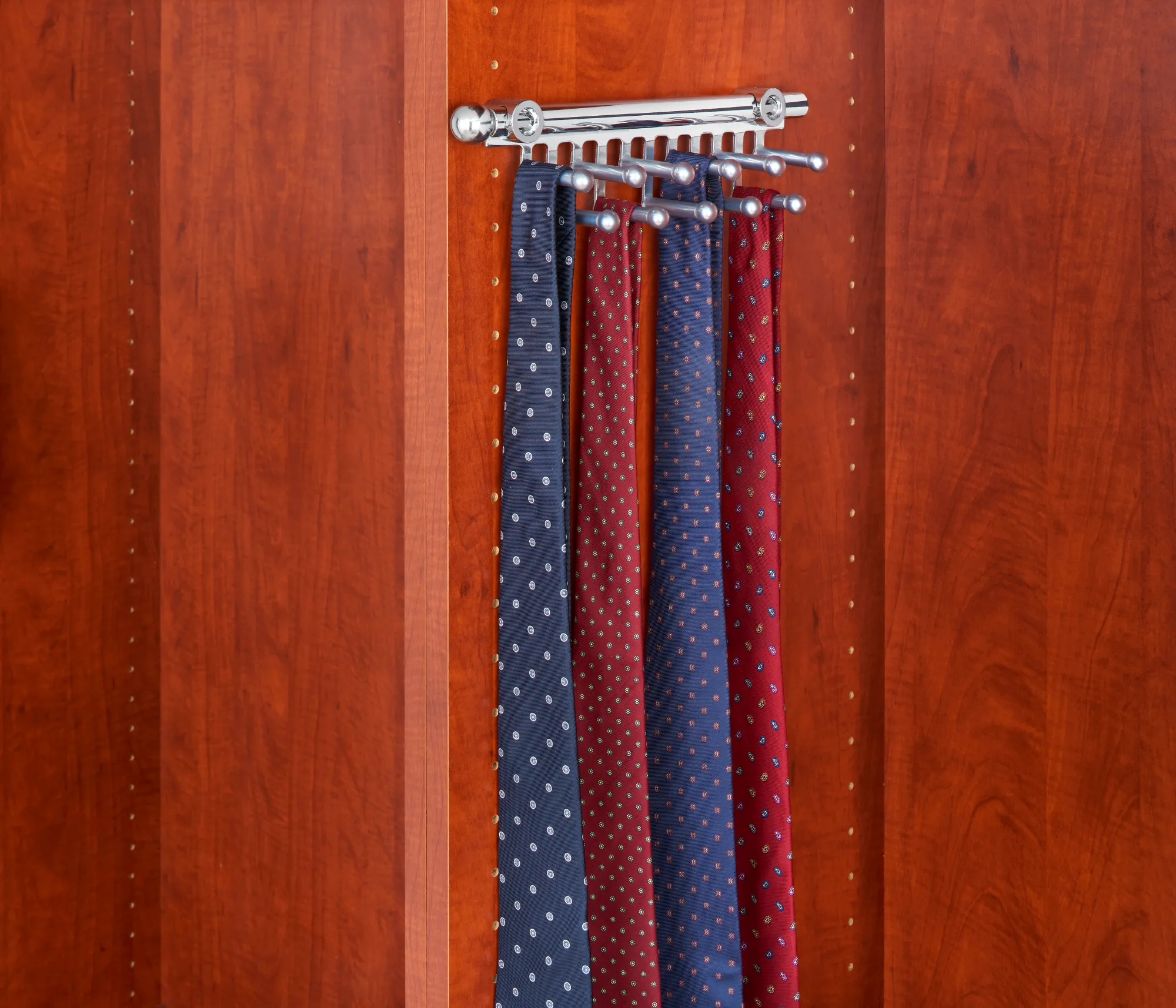 Rev-A-Shelf Pull-Out Tie-Scarf Rack 12in Chrome - Image 2