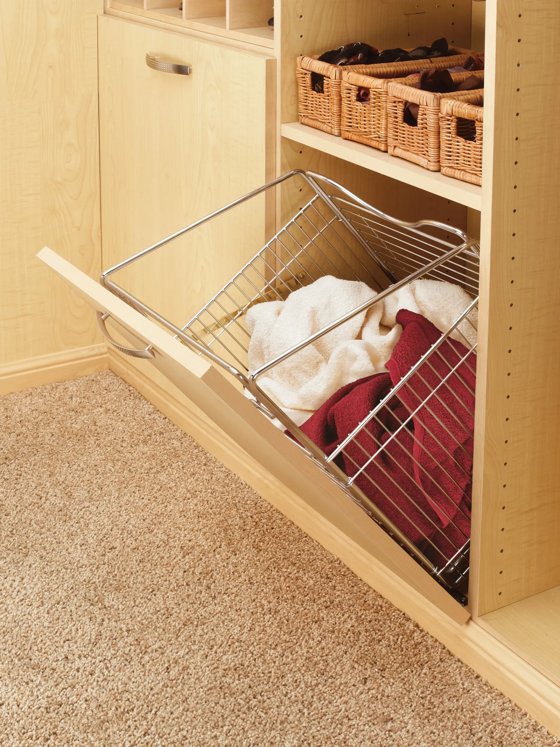 Rev-A-Shelf Closet Tilt Out Hamper Basket 2.3bu Chrome - Image 2