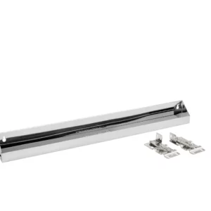 Tray Organizer (Stainless Steel Finish, Black Accents)