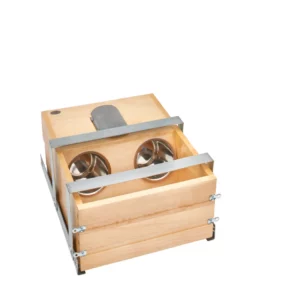 Rev-A-Shelf Outlet Drawer w.Blumotion Soft-Close 18in Natural Maple