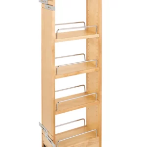 Rev-A-Shelf Five Shelf Pull-Out w.Soft-Close for Face Frame 9in Natural Maple