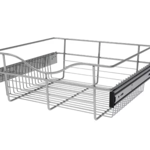 Rev-A-Shelf Wire Pullout Basket for 16in Closet 18x7in Chrome