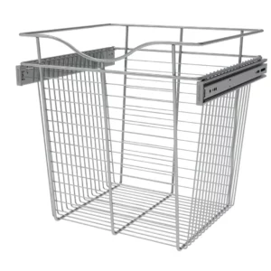 Rev-A-Shelf Wire Pullout Basket for 16in Closet 18x18in Chrome