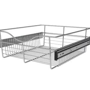 Rev-A-Shelf Wire Pullout Basket for 20in Closet 18x7in Chrome