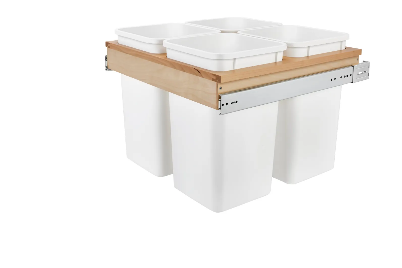 Quad 27 Qt Top-Mount Waste & Recycling Center (4 Bin System)