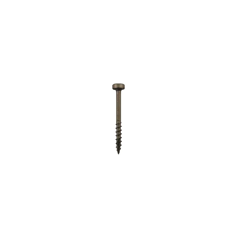 Quickscrews #7 X 1" Square Drive, Modified Pan Head, Coarse Thread, Type 17 Point, Plain Steel Finish Screws 10M Pack