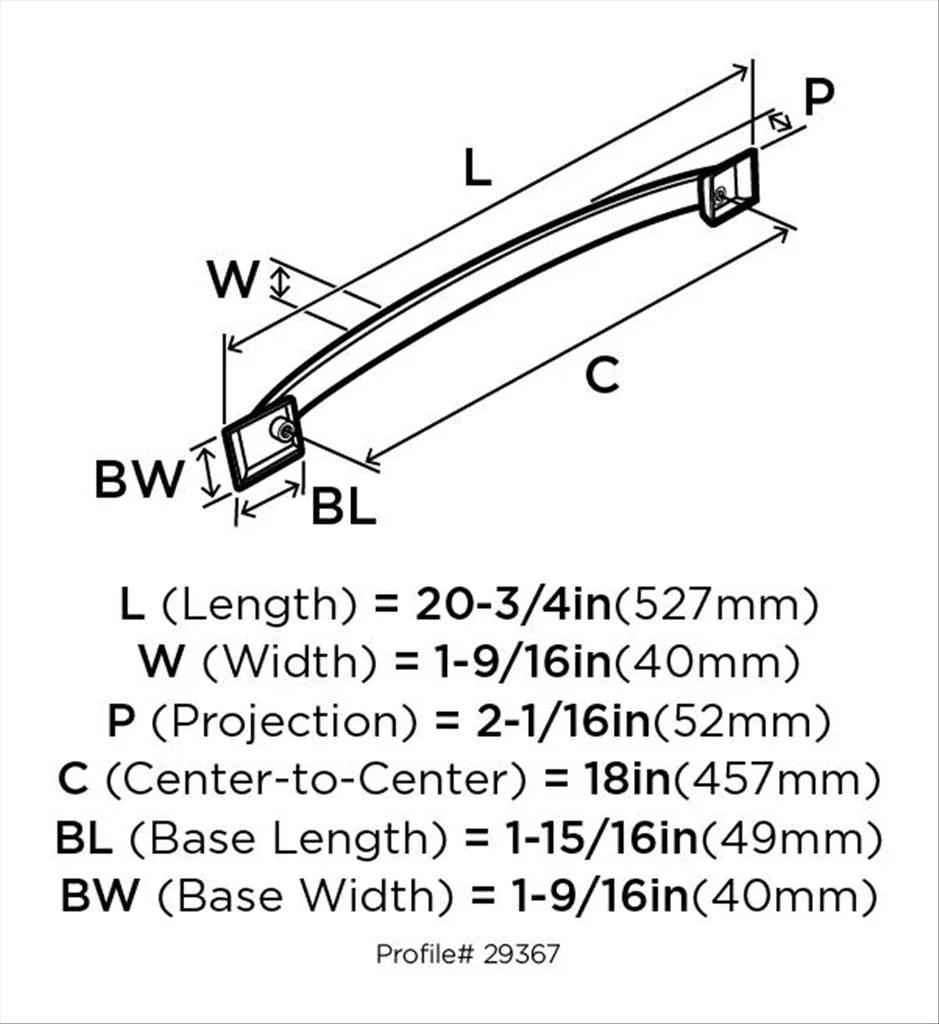 Amerock BP-29367-AS 18" PULL - Image 3