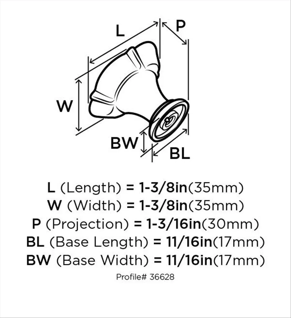 Amerock BP-36628-BBZ 1-3/8" KNOB - Image 3