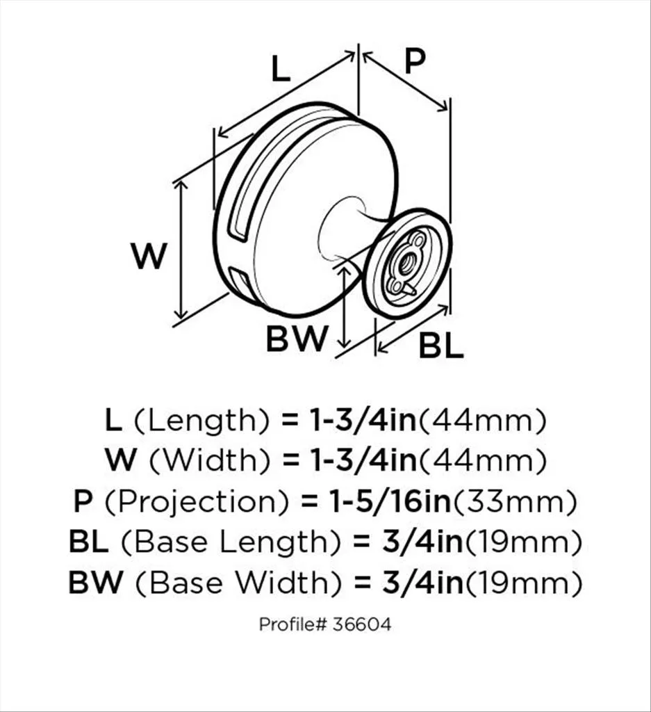 Amerock BP-36604-BBZ 1-3/4" KNOB - Image 3
