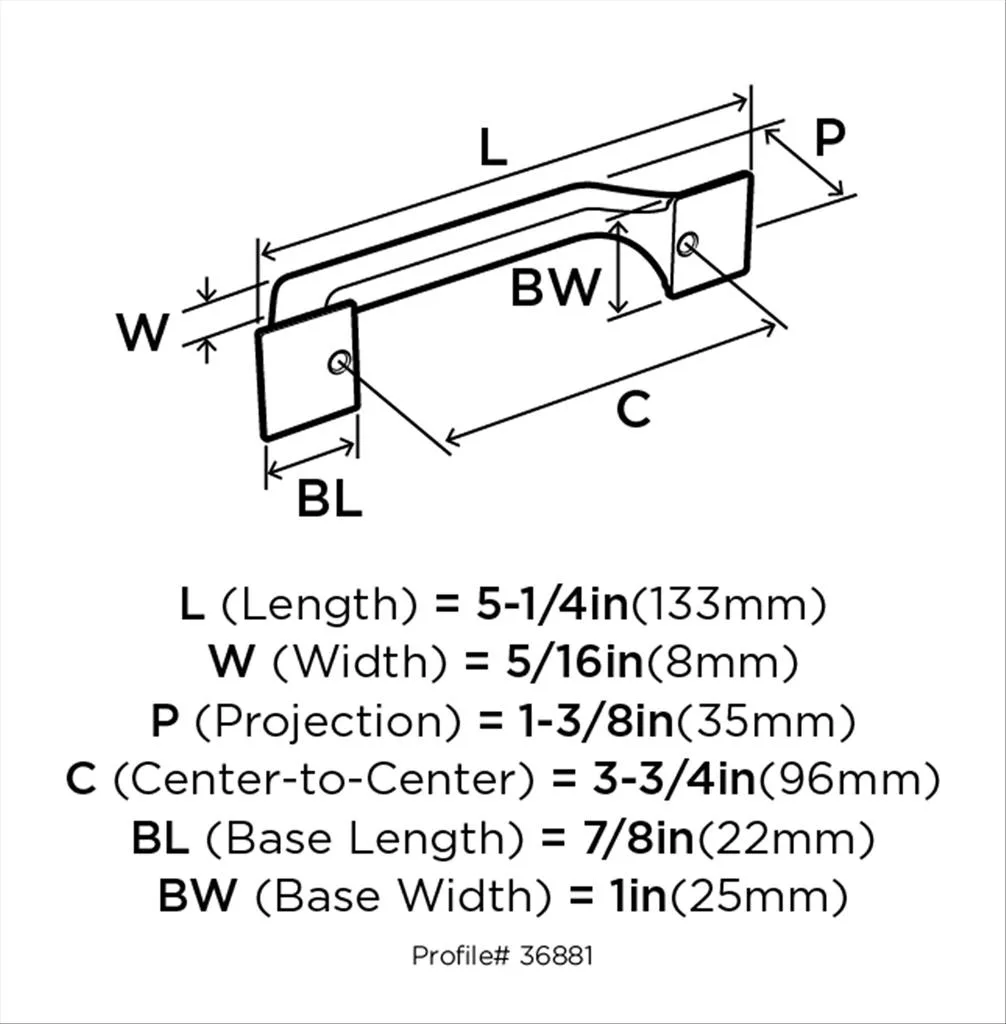 Amerock BP-36881-CZ 96MM PULL - Image 3