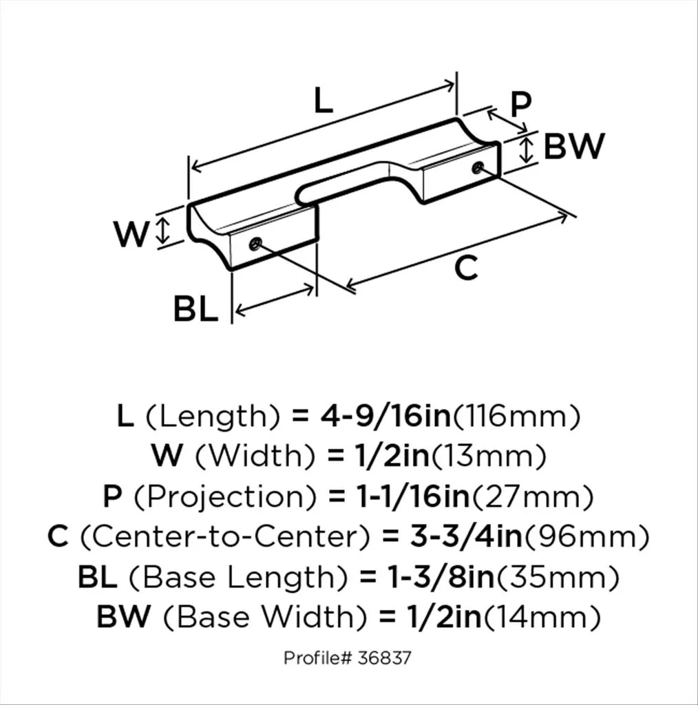 Amerock BP-36837-G10 96MM PULL - Image 3