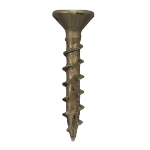 Deerwood #8 X 1-1/4" Combo Drive (#6024) Q-Cut Flat Head With Nibs Under Head Coarse Thread Double Type17 Plain Steel Screws 1M Pack