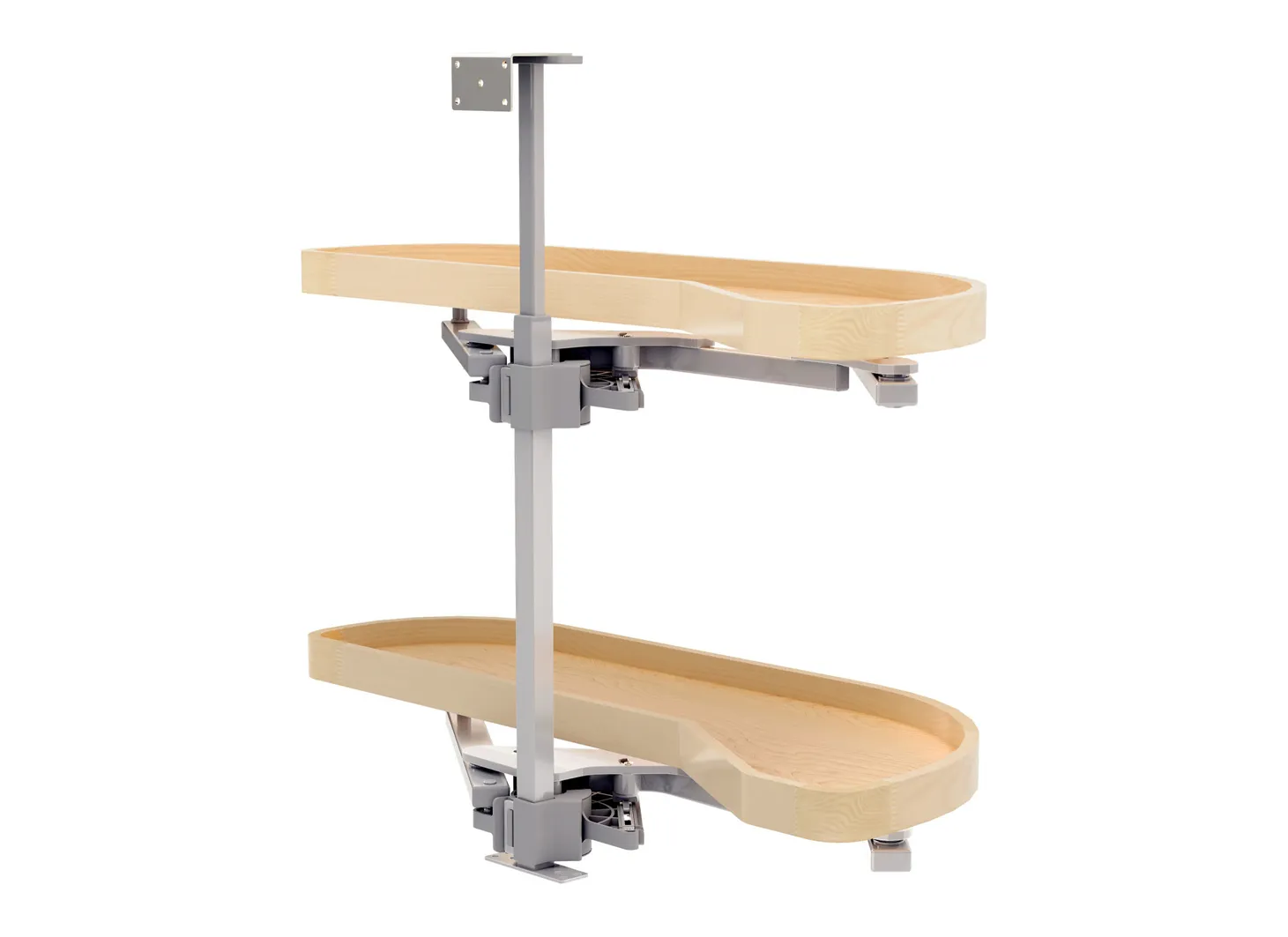 Rev-A-Shelf Classic Girasolo 2 Tier Right Door Blind Corner Optimizer 12in Maple