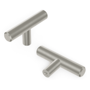 Hickory Hardware Bar Pull Cabinet T-Knob Stainless Steel 2-3/8in