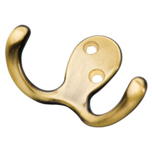 Hickory Hardware Coat Double Utility Hook Antique Brass 5/8in
