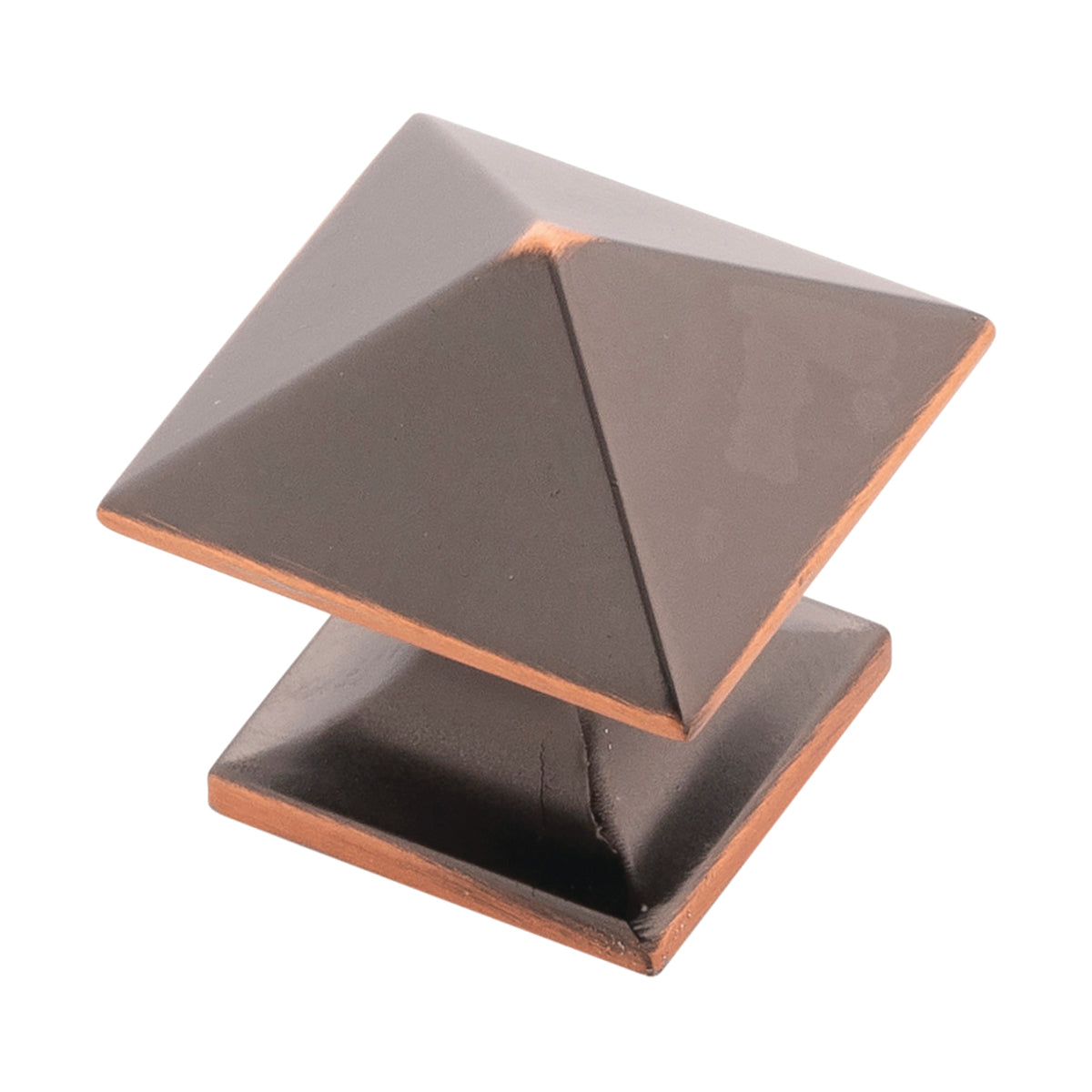 Hickory Hardware Studio Square Cabinet Knob Oil-Rubbed Bronze Highlighted 1in