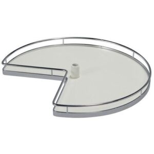 Kessebohmer 32" Lazy Susan Shelves Chrome/White