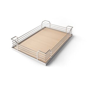 Kessebohmer MagicCorner 12" Tray Chrome/Maple