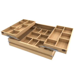 Natural Maple Tiered MAXX Drawer w/ BLUMOTION Soft-Close for 24" Face Frame BCD