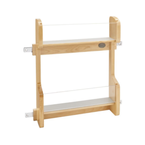 Natural Maple Two-Tier Door Mount Vanity Storage Rack for 12" Vanity Base