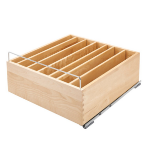 18" Wood Base Cabinet Deep Casserole Dish Organizer w/ BLUM Soft-Close Slides