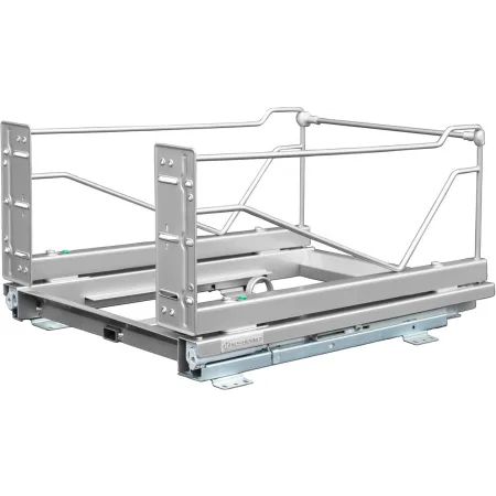 Kessebohmer Double Wastebin Pullout Frame Silver