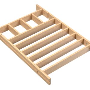Wood shallow drawer divider insert 36" cabinet - trimmable to 33" cabinet