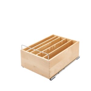 18" Wood Base Cabinet Deep Casserole Dish Organizer w/ BLUM Soft-Close Slides