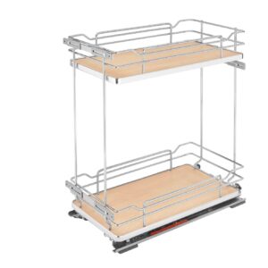 11" Two-Tier Pullout Maple Wire Organizer