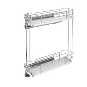 6" Two-Tier Pullout Gray Wire Organizer