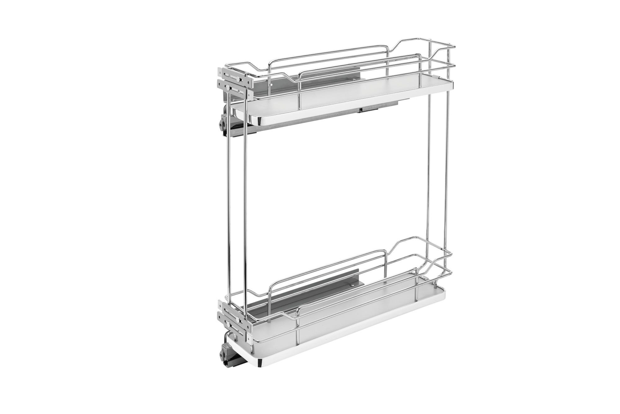 6" Two-Tier Pullout Gray Wire Organizer