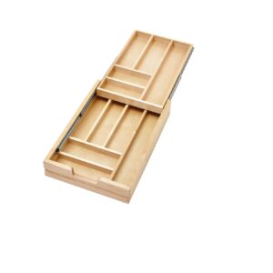 Natural Maple Tiered Cutlery Drawer w/ BLUMOTION Soft-Close for 15" Base