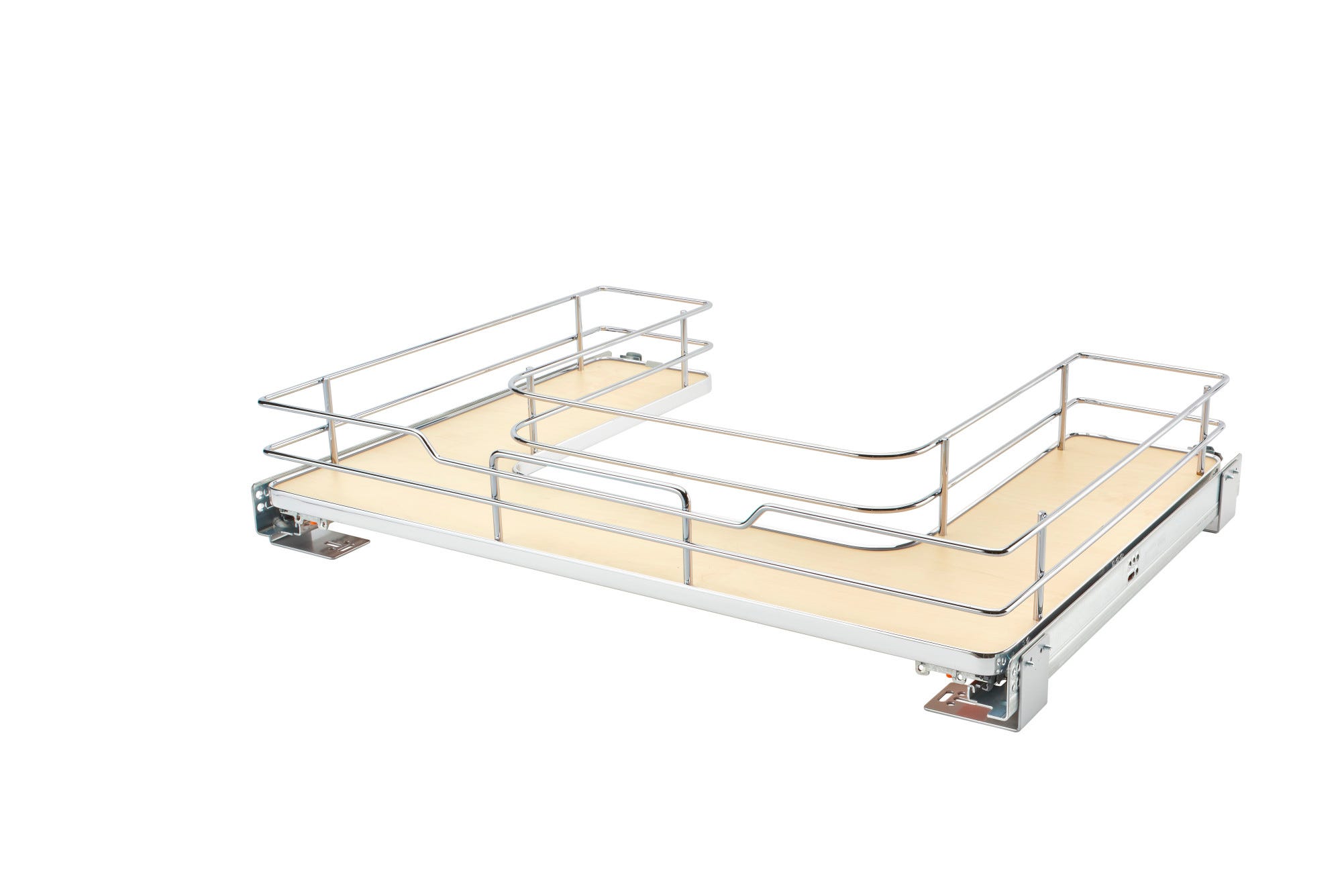 30" Maple U-Shaped Under Sink Pull-Out Organizer w/ Soft Close