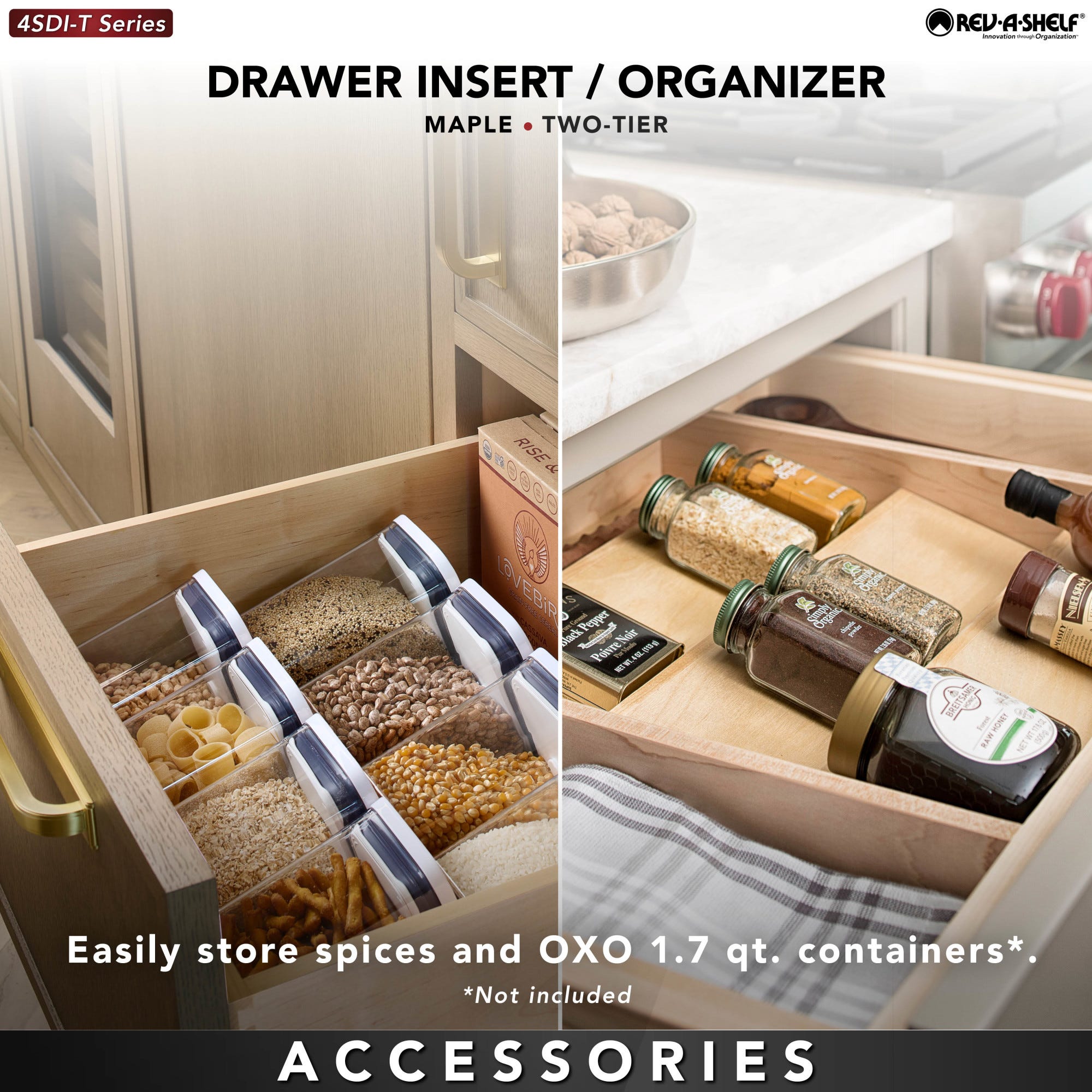 Trimmable Tall Spice Drawer Insert - Image 2
