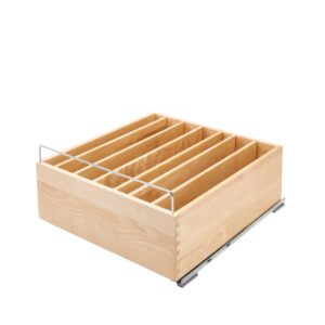 24" Wood Base Cabinet Deep Casserole Dish Organizer w/ BLUM Soft-Close Slides