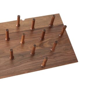 30-1/4" W Walnut Pegboard Drawer Insert w/ 12 Pegs