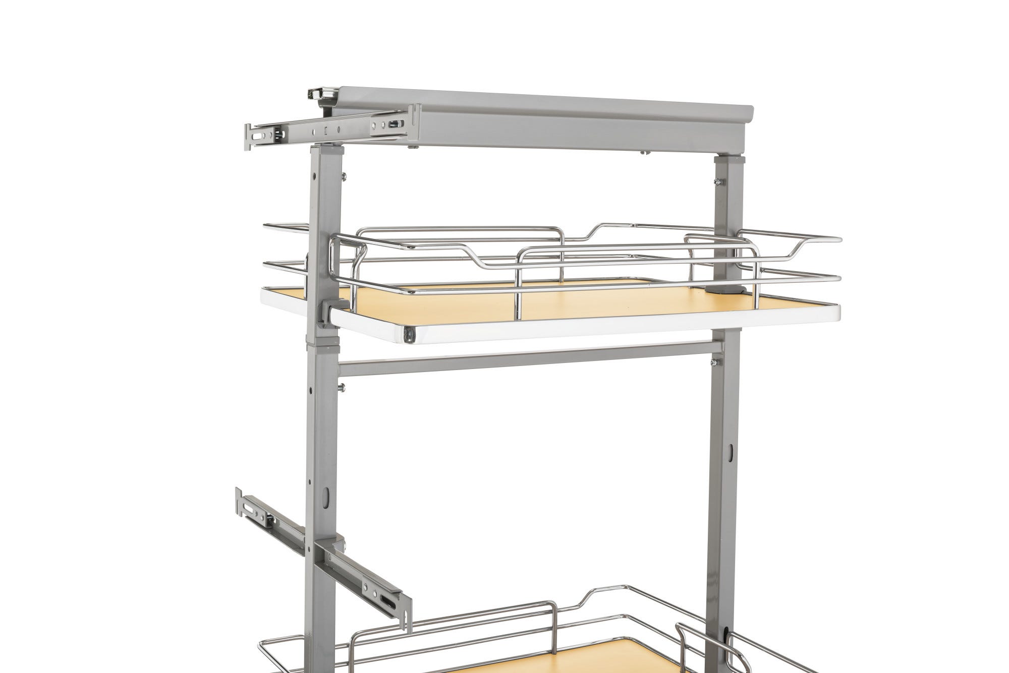 Gray Solid Bottom (5) Shelf Pullout w/ Soft-Close for 21" Full-Access Pantry w/ Height of 58-1/4" to 65-3/4" - Image 4