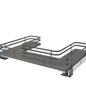 Orion Gray Solid Bottom U-Shaped Vanity Pullout w/ BLUMOTION Soft-Close for 33" Sink Base