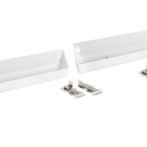 14 in. White Polymer Tip-Out Sink Front Trays and Hinges