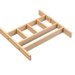 Wood Shallow Drawer Divider Insert - 24" Cabinet - Trimmable to 21" cabinet