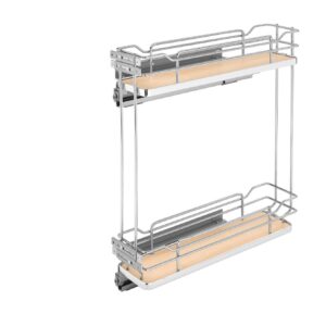 6" Two-Tier Pullout Maple Wire Organizer
