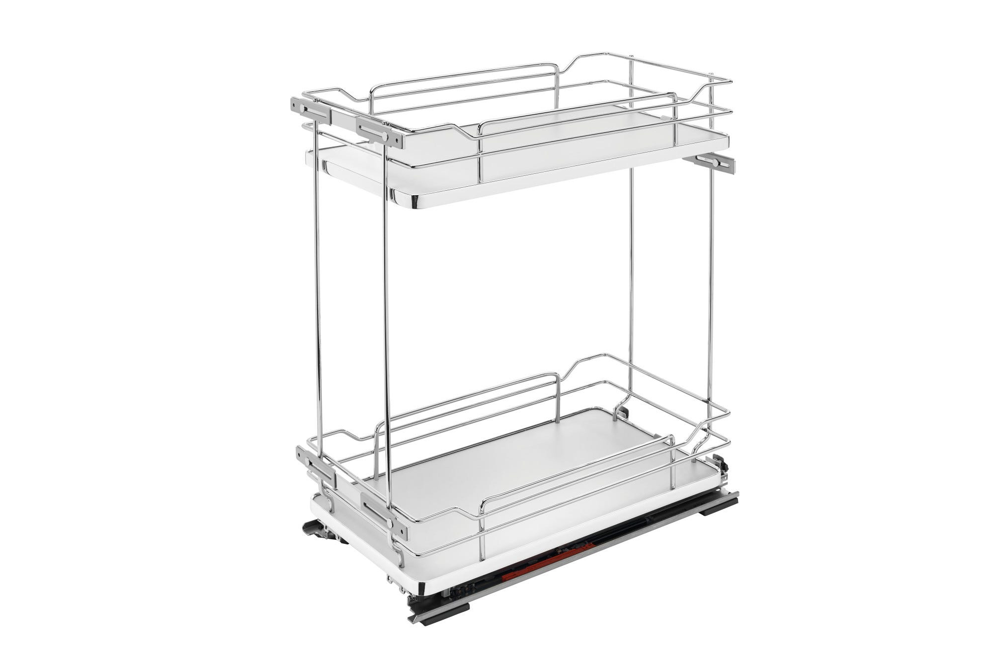 11" Two-Tier Pullout Gray Wire Organizer