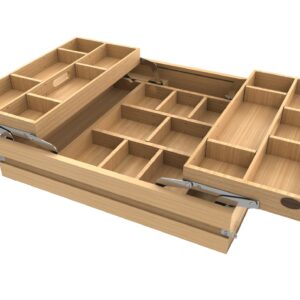 Natural Maple Tiered MAXX Drawer w/ BLUMOTION Soft-Close for 24" Face Frame BCD