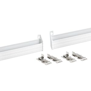 11 in. White Polymer Slim Series Tip-Out Sink Front Trays w/ Hinges