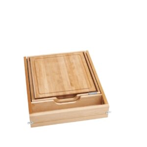 Natural Maple Knife/Cutting Board Drawer w/ BLUMOTION Soft-Close for 21" Face Frame Base