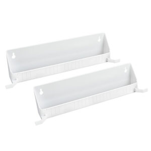 14" Polymer Sink Tip-Out Trays with Tab Stops White