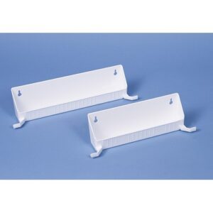 11" Polymer Sink Tip-Out Trays with Tab Stops White